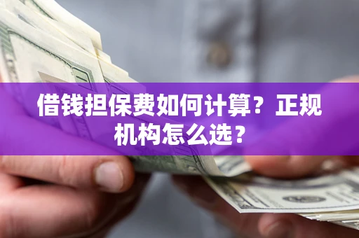 北京借钱担保费如何计算？正规机构怎么选？