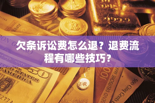 北京欠条诉讼费怎么退？退费流程有哪些技巧？