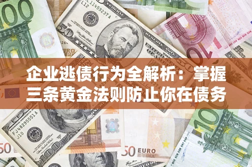北京企业逃债行为全解析：掌握三条黄金法则防止你在债务乱局中“踩雷”