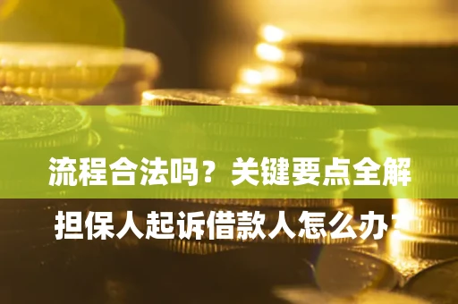 北京

担保人起诉借款人怎么办？流程合法吗？关键要点全解析