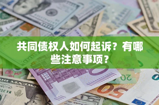 北京共同债权人如何起诉？有哪些注意事项？